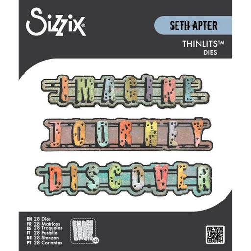 Sizzix Thinlits Dies 28/Pkg By Seth Apter - Word Wafers #1