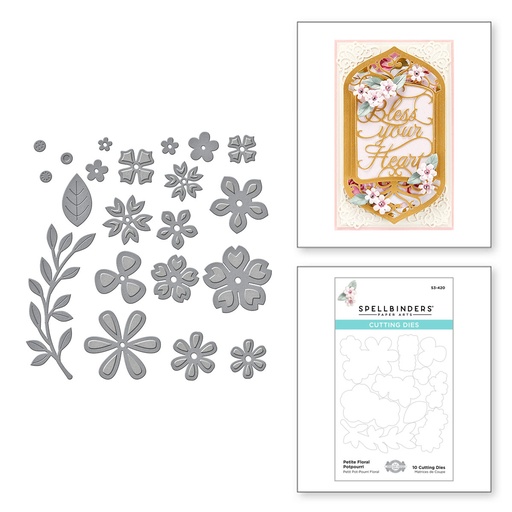 Spellbinders Petite Floral Potpourri Etched Dies