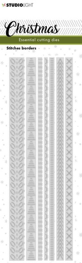 Studio Light Cutting Dies Christmas Stitches Borders - Essentials nr. 246