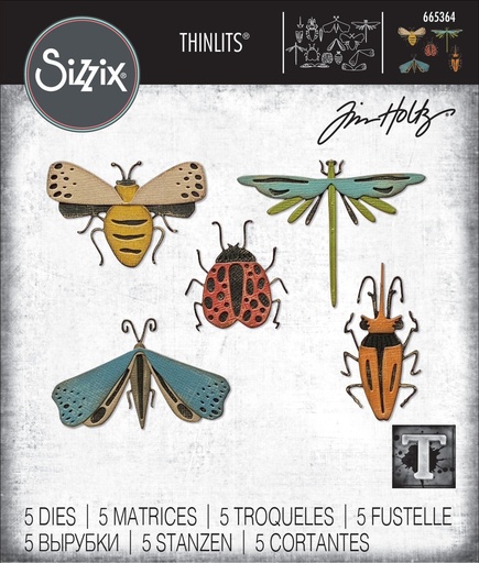 Sizzix Thinlits Dies By Tim Holtz 5/Pkg - Funky Insects