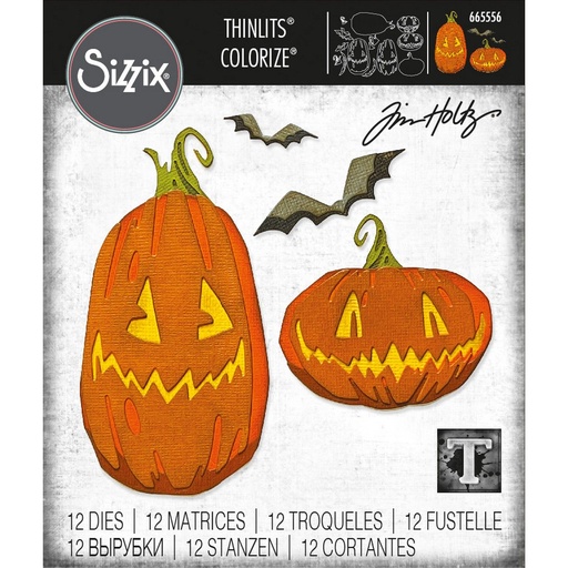 Sizzix Thinlits Dies By Tim Holtz 12/Pkg - 665556 Pumpkin Patch Colorize