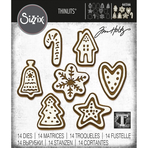 Sizzix Thinlits Dies By Tim Holtz 14/Pkg - 665566 Christmas Cookies