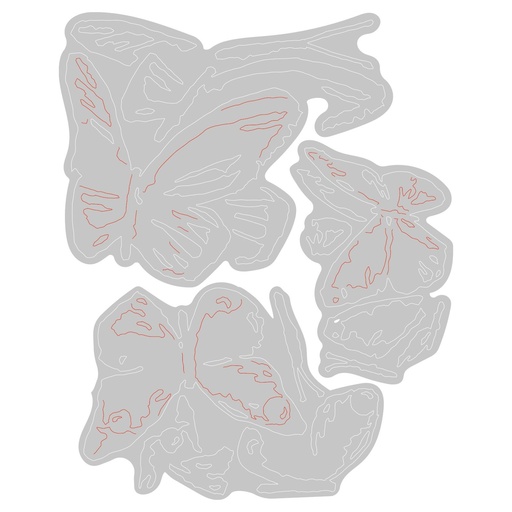 Sizzix Thinlits Dies By Tim Holtz 3/Pkg - Brushstroke Butterflies