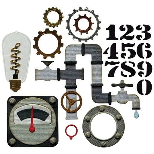 Sizzix Thinlits Dies by Tim Holtz 37/Pkg - 666874 Vault Industrial