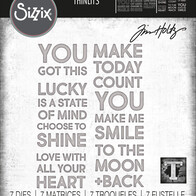 Sizzix Thinlits Dies By Tim Holtz 7/Pkg - 665925 Bold Text #2
