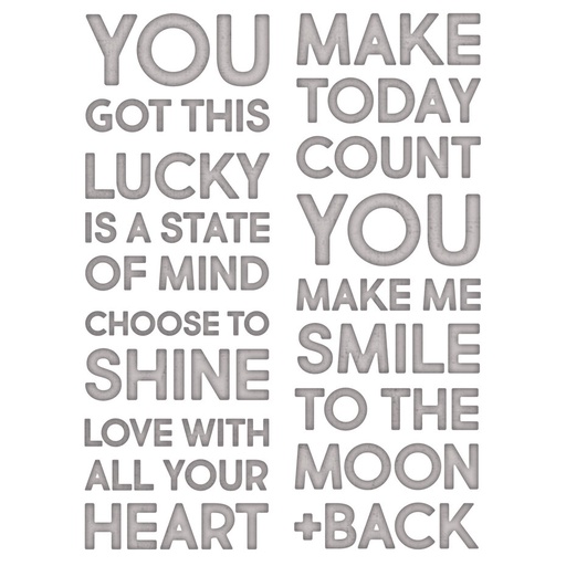 Sizzix Thinlits Dies By Tim Holtz 7/Pkg - 665925 Bold Text #2