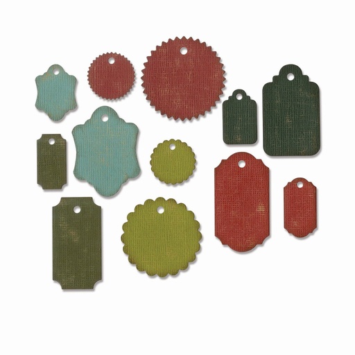 Sizzix Thinlits Dies By Tim Holtz 12/Pkg - 662423 Gift Tags