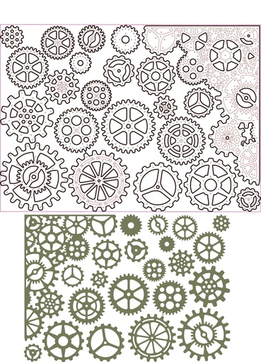 Sizzix Thinlits Dies By Tim Holtz 22/Pkg - Gearhead