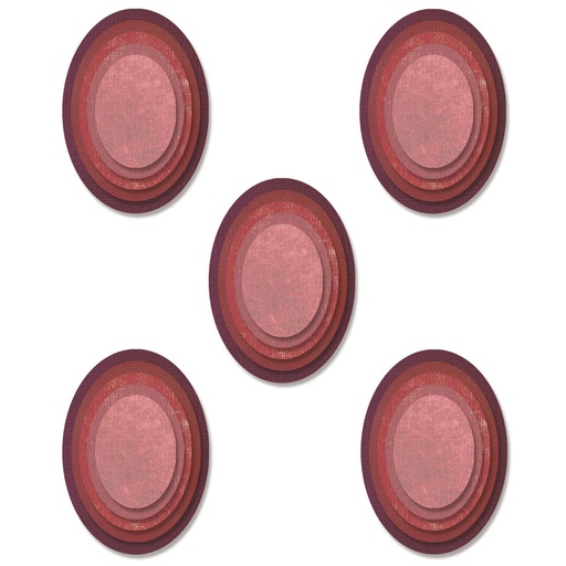 Sizzix Thinlits Dies By Tim Holtz 25/Pkg - Stacked Tiles Ovals