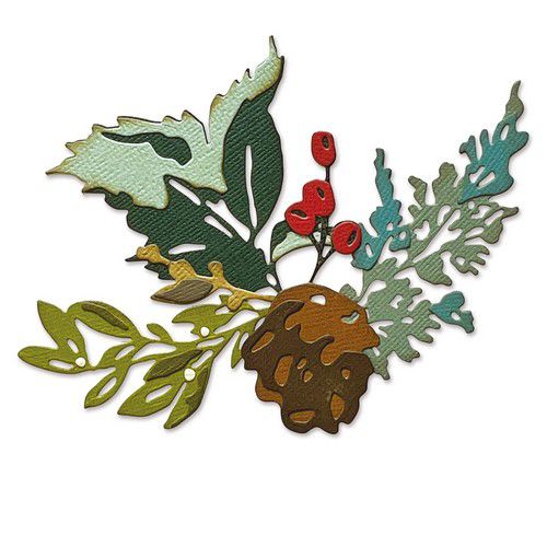 Sizzix Thinlits Dies By Tim Holtz 6/Pkg -Holiday Brushstroke #2