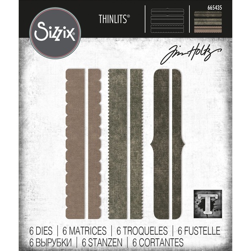 Sizzix Thinlits Dies By Tim Holtz 6/Pkg - Decorative Trims