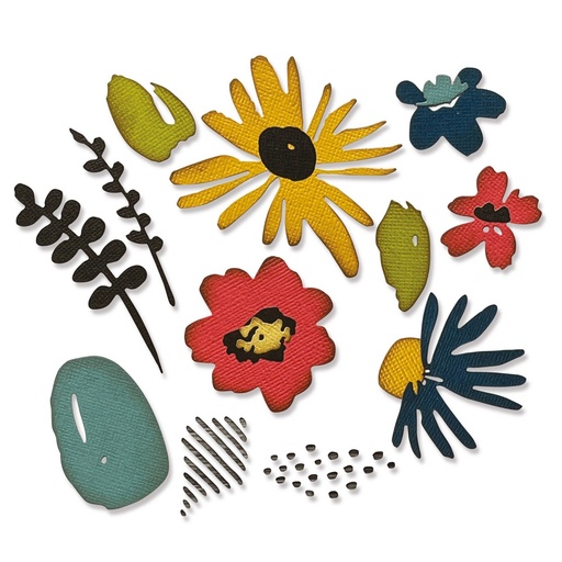 Sizzix Thinlits Die Set By Tim Holtz 11/Pkg - 665853 Modern Floristry