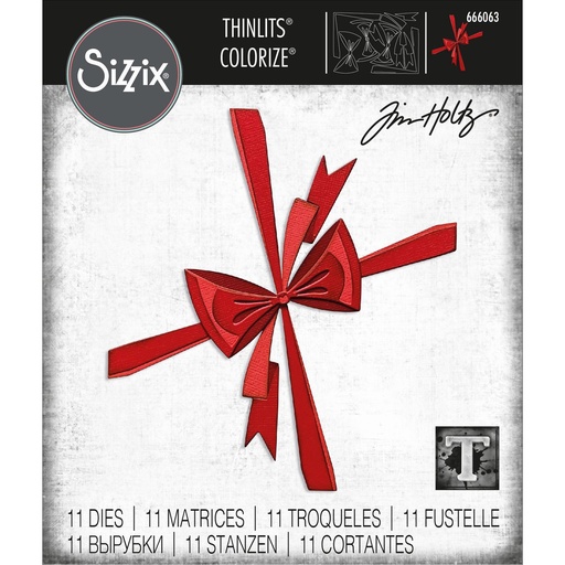 Sizzix Thinlits Dies 11/Pkg By Tim Holtz - Bowtied Colorize
