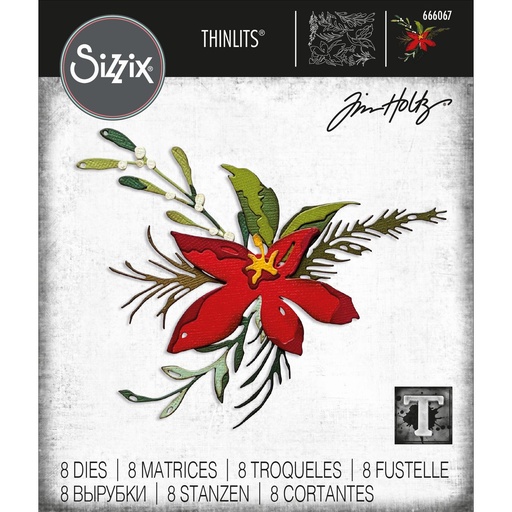 Sizzix Thinlits Dies By Tim Holtz 8/Pkg - Holiday Brushstroke #3