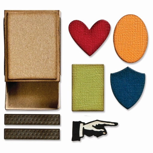 Sizzix Thinlits Dies By Tim Holtz 10/Pkg - 666604 Vault Matchbox