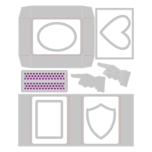 Sizzix Thinlits Dies By Tim Holtz 10/Pkg - 666604 Vault Matchbox