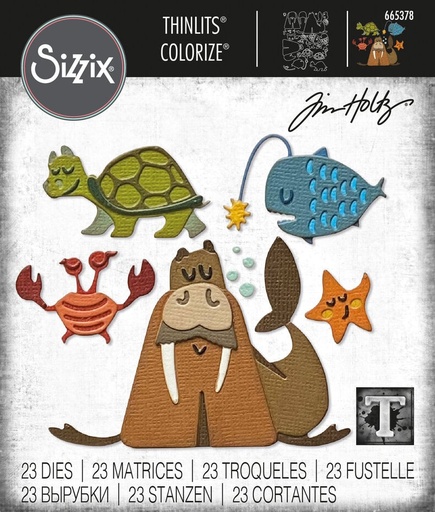 Sizzix Thinlits Colorize by Tim Holtz 23/Pkg - 665378 Under the Sea #2