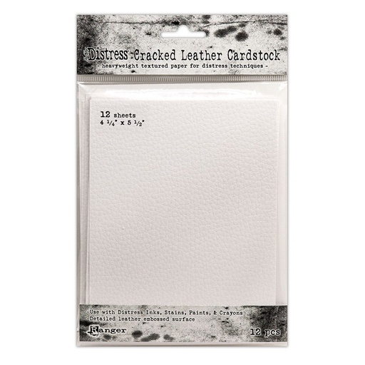 Tim Holtz Distress Cracked Leather Cardstock 12/Pkg 4.25x5.5"